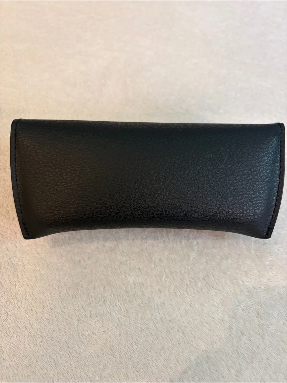Ray-Ban Black Sunglasses Case with Gold Logo and Gray Microfiber Cloth — EMPTY